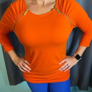 Bright orange Michael Kors fitted top